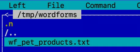 Wordforms location