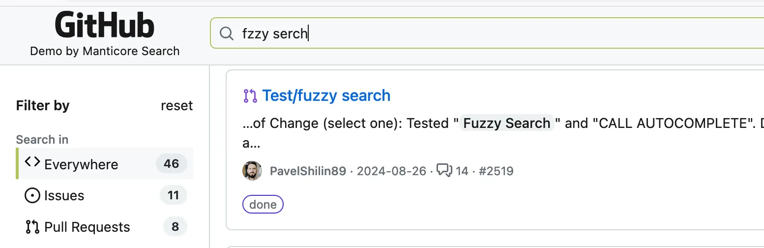 Fuzzy Search Example