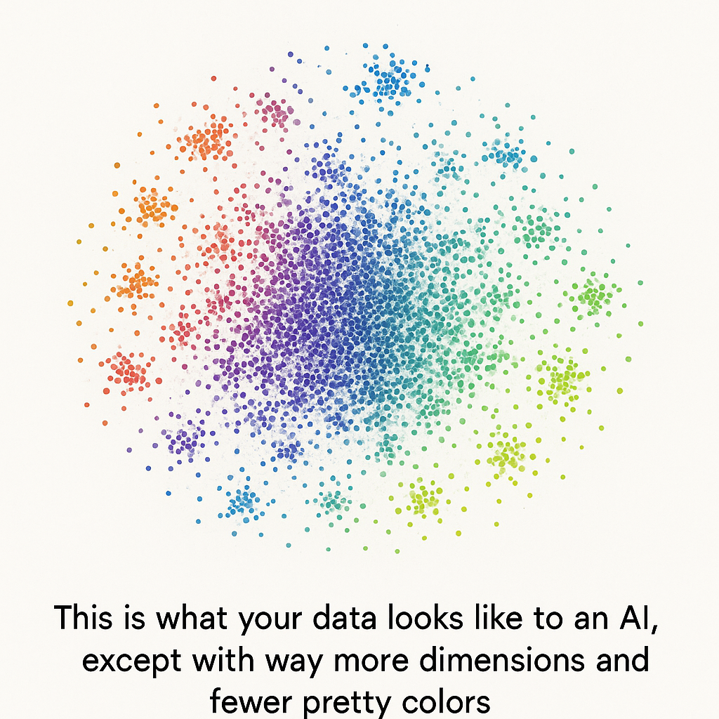 Multi-dimensional "galaxy" of points