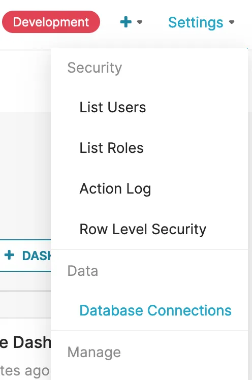 Database connections