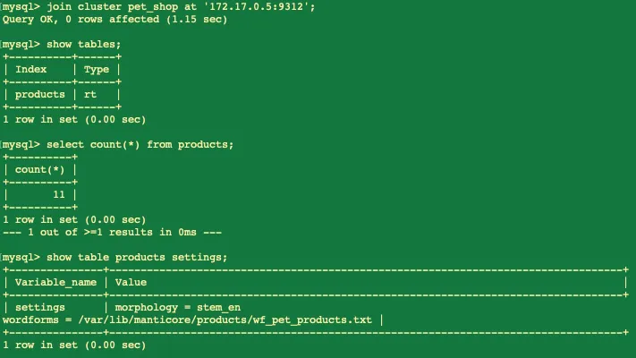 Connect to cluster and checking parameters