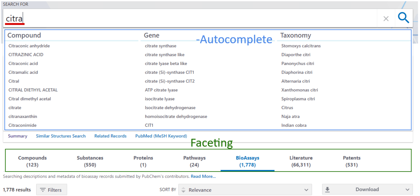 Manticore Search на Pubchem Manticore Search на Pubchem
