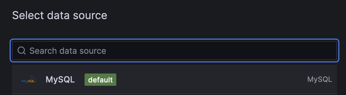 Select Data Source